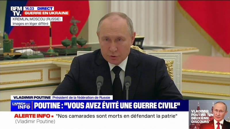“Vous avez évité une guerre civile. Je vous exprime ma gratitude”: Vladimir Poutine s’adresse aux soldats russes après la mutinerie de Wagner