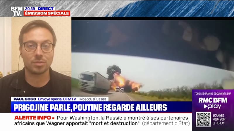 Wagner/Russie: la télévision russe diffuse les images du bombardement d’une autoroute par les forces du pays lors de la marche de Wagner vers Moscou
