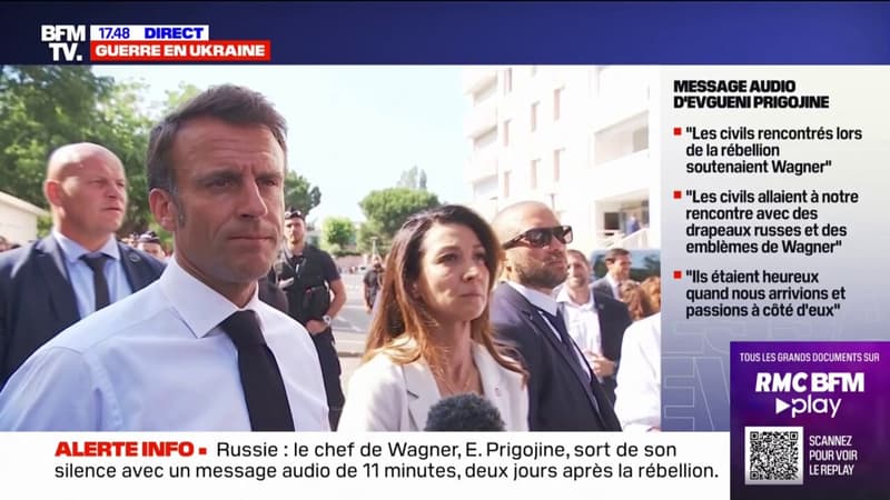Wagner/Russie: pour Emmanuel Macron, la situation “traduit des divisions et une nervosité”