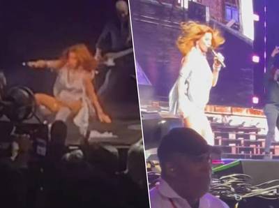 Shania Twain victime d’une chute en plein concert