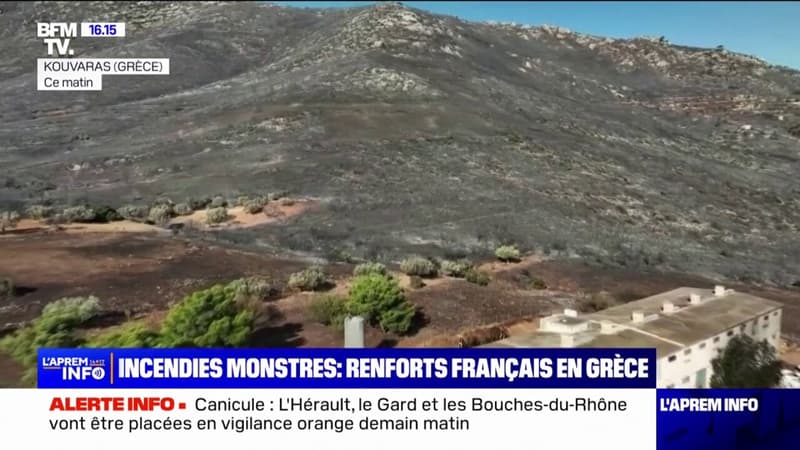 Deux des trois incendies autour d’Athènes sont contenus, des renforts français envoyés en Grèce