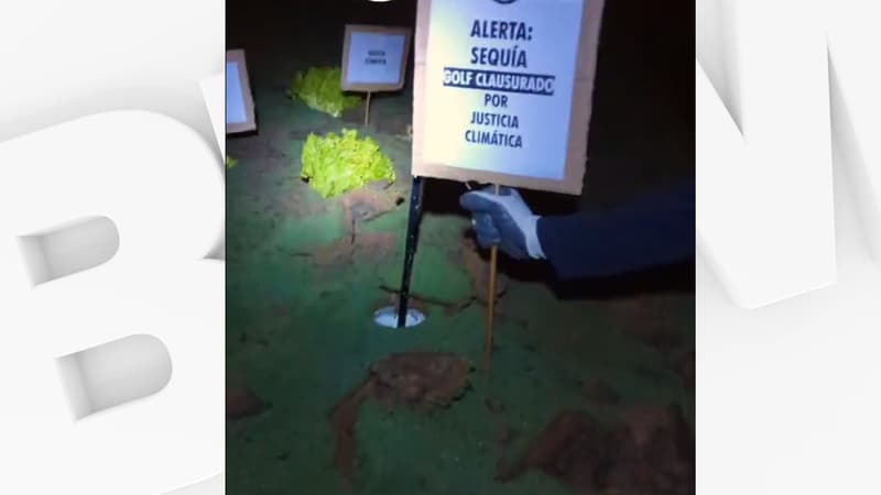 En Espagne, des militants écologistes bouchent des trous de golf pour dénoncer “le gaspillage d’eau”