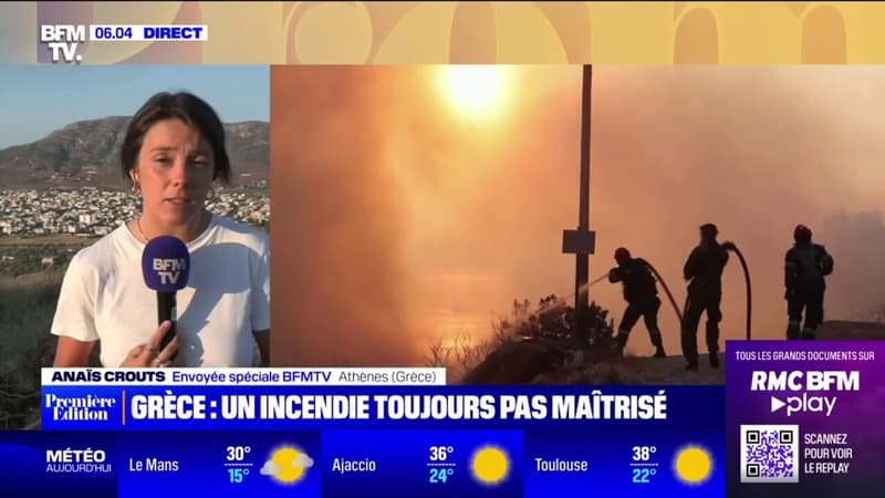 Grèce: les deux feux à proximité d’Athènes ne sont toujours pas maîtrisés