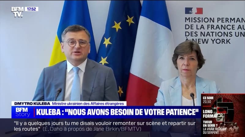Guerre en Ukraine: “Ce dont nous avons le plus besoin, c’est de la patience et de votre foi en l’Ukraine”, affirme le ministre des Affaires étrangères ukrainien, Dmytro Kuleba