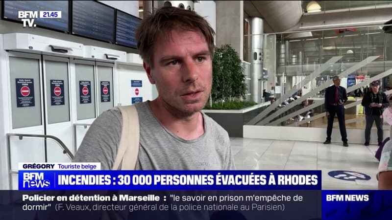 “Malheureusement, les vacances sont finies après trois jours”: le témoignage d’un touriste belge évacué de l’île grecque de Rhodes, touchée par un incendie important