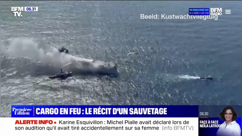 Un cargo prend feu au large des Pays-Bas, un mort et plusieurs blessés