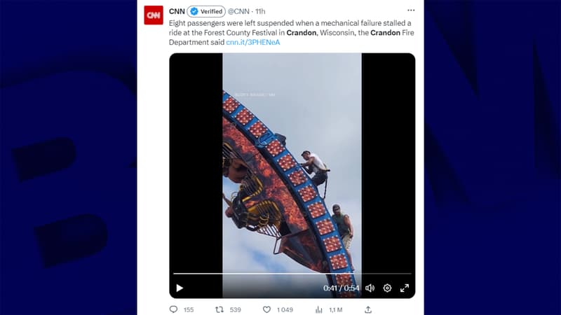 Un manège tombe en panne, les passagers restent coincés la tête en bas pendant plusieurs heures