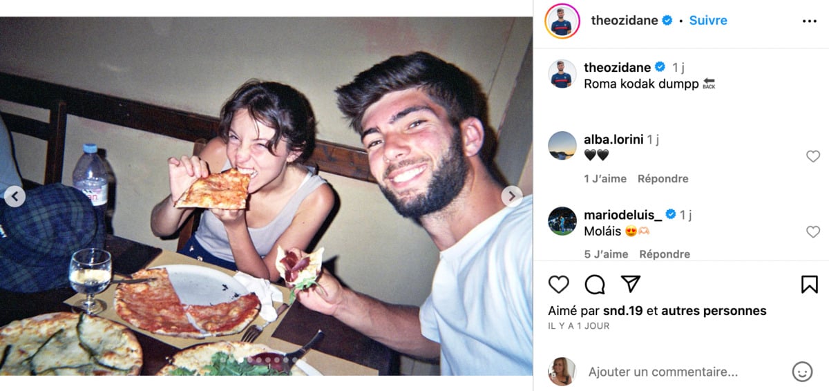 Théo Zidane et sa petite-amie Alba : la dolce vita à Rome, ils partagent leur album photo bourré d’amour