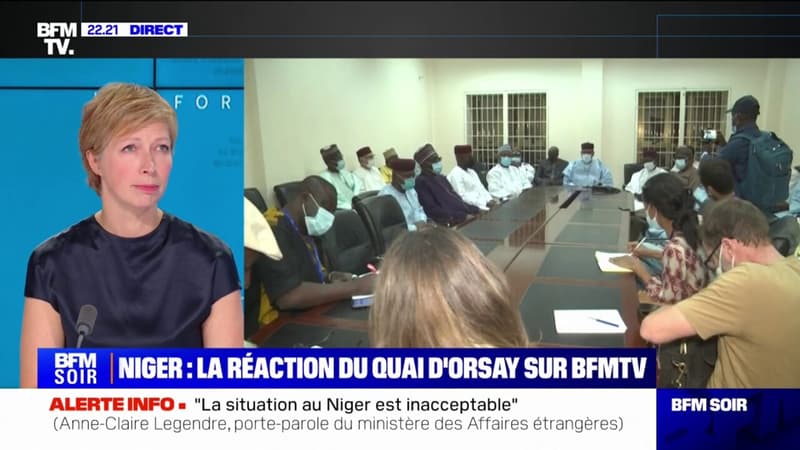 Coup d’État au Niger: “La situation est inacceptable”, affirme Anne-Claire Legendre, porte-parole du Quai d’Orsay