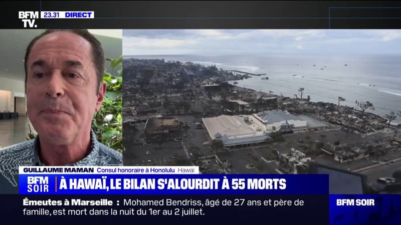 Incendies à Hawaï: “Nous avons 600 résidents français que nous connaissons sur l’île de Maui”, indique Guillaume Maman (consul honoraire à Honolulu)