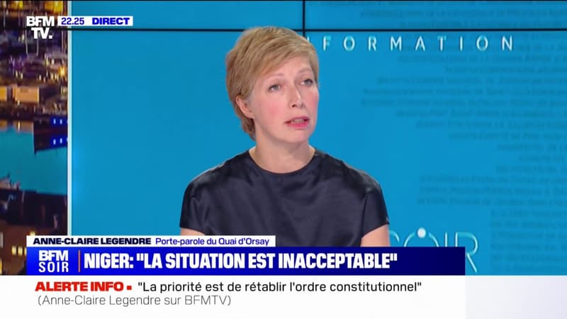 Niger: “La France ne négocie pas avec les putschistes”, affirme Anne-Claire Legendre, porte-parole du Quai d’Orsay