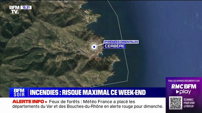 Un incendie s’est déclaré dans la commune espagnole de Portbou, près de la frontière franco-espagnole