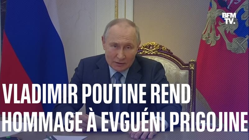 Vladimir Poutine rend hommage à Evguéni Prigojine, victime d’un crash d’avion