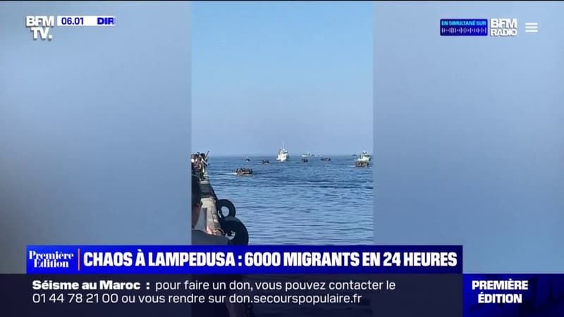 6000 migrants ont débarqué sur l’île italienne de Lampedusa en 24h