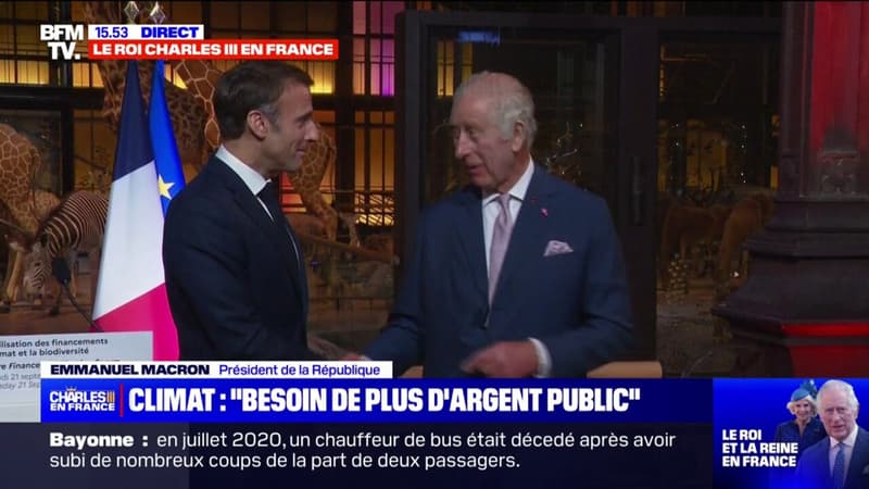 Charles III à Paris: “Je vous félicite pour votre engagement” en faveur de la biodiversité, déclare Emmanuel Macron lors d’une visite du Museum d’Histoire naturelle