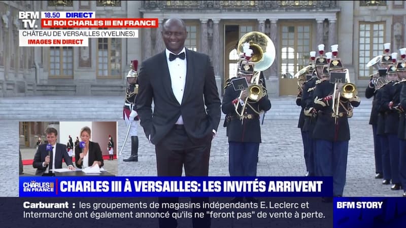 Dîner en l’honneur de Charles III: l’ancien footballeur Patrick Vieira dans la cour du château de Versailles