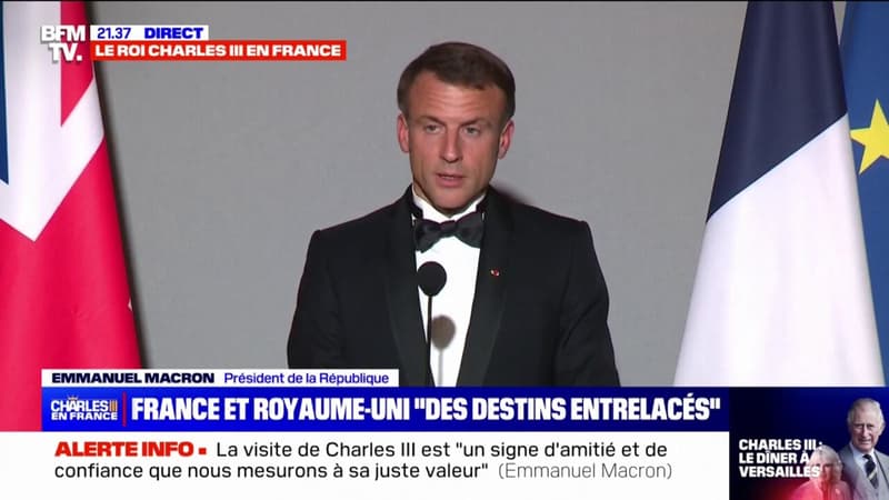 Emmanuel Macron à Charles III: “Nous n’oublierons jamais que c’est sur vos terres que le flambeau de la Résistance et de l’espoir a pu brûler et rayonner “