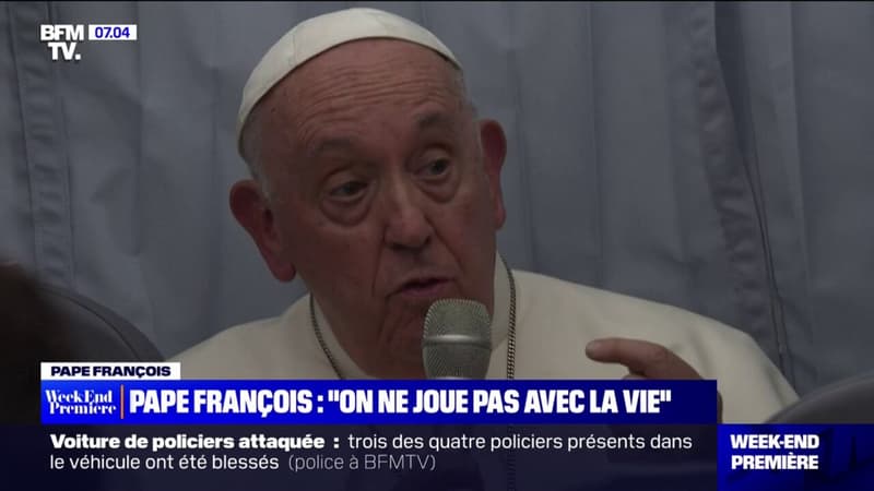 Euthanasie: dans son avion, de retour de Marseille, le pape François a déclaré qu'”on ne joue pas avec la vie”