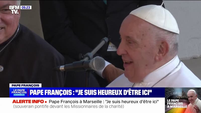 “Je suis heureux d’être ici”: le pape François s’exprime en français devant les Missionnaires de la charité de Marseille