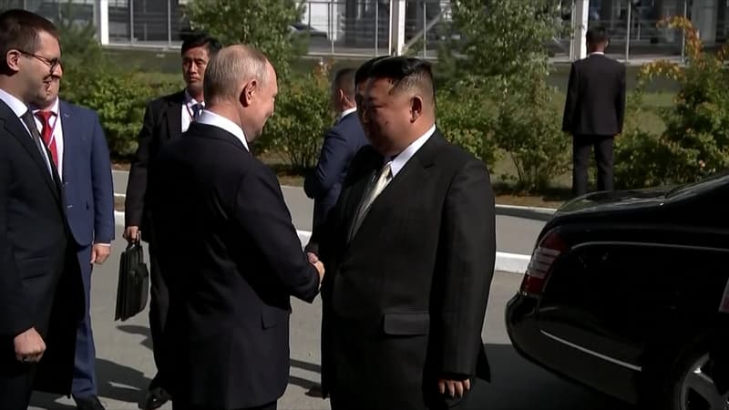 Les images de la rencontre entre Vladimir Poutine et Kim Jong-un dans l’est de la Russie