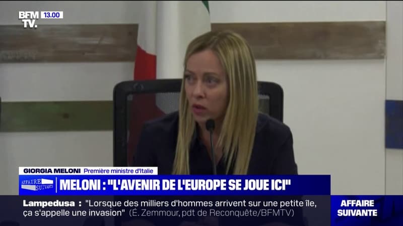 Lampedusa: “L’avenir de l’Europe se joue ici”, a déclaré Giorgia Meloni, Première ministre d’Italie