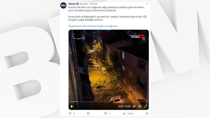 Turquie: les impressionnantes images des inondations dans les rues d’Istanbul