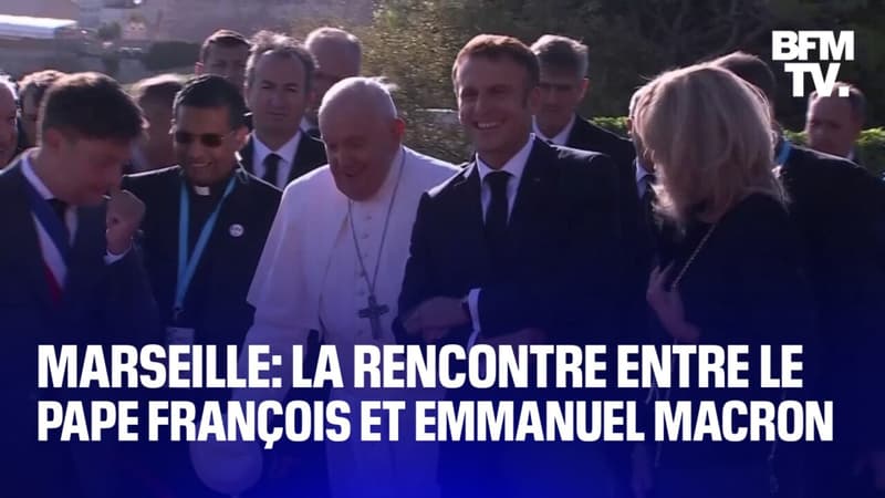 Marseille: les images de la rencontre entre le pape François et Emmanuel Macron