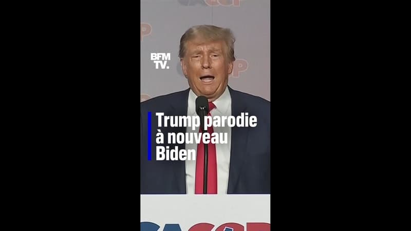 “Où suis-je?”: Donald Trump se moque de Joe Biden sur scène