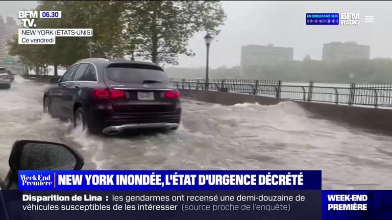 Routes, métro, aéroports… Les images de New York inondée par des pluies torrentielles
