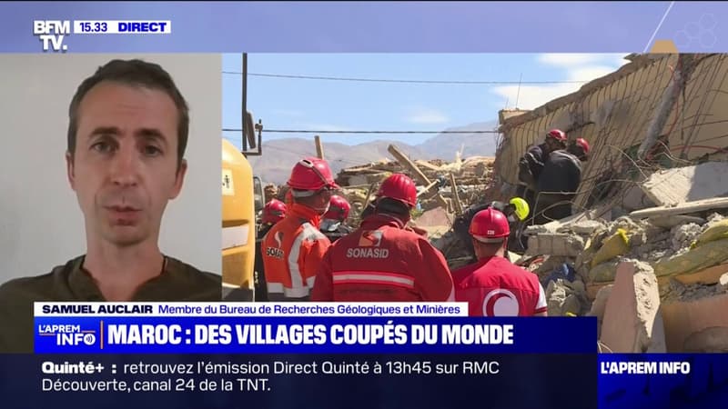 Séisme au Maroc: “Il y a des probabilités encore importantes de trouver des gens vivants” selon Samuel Auclair (Bureau de Recherches Géologiques et Minières)