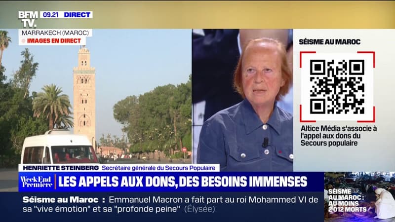 Séisme au Maroc: “Il y a urgence à collecter de l’argent mais aussi à mettre les gens à l’abri” souligne Henriette Steinberg, secrétaire générale du Secours populaire