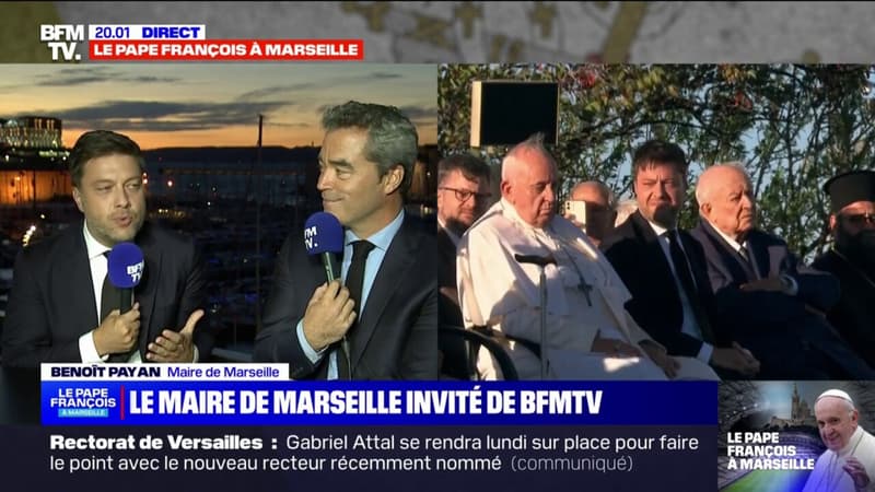 Visite du pape François: “Il a dit des mots très forts avec une humilité et une simplicité absolument incroyables”, pour Benoît Payan (maire de Marseille)