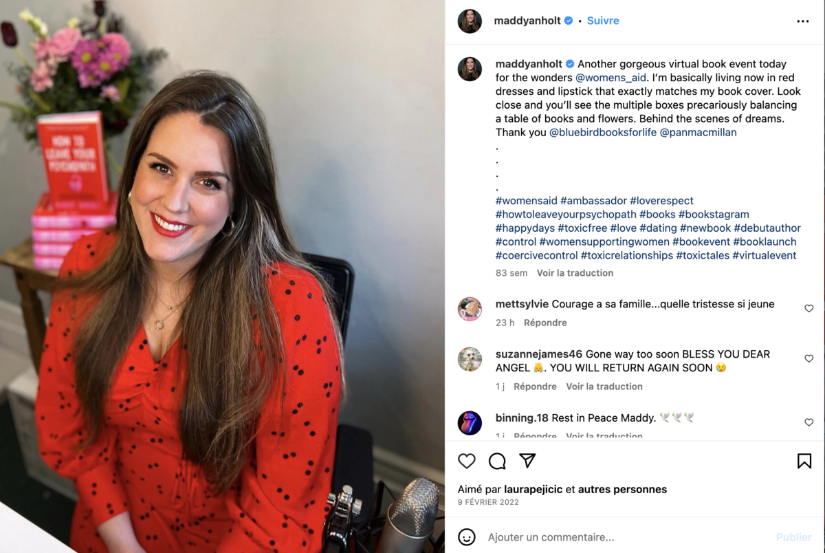 Maddy Anholt : la star de la télé britannique meurt tragiquement à 35 ans seulement