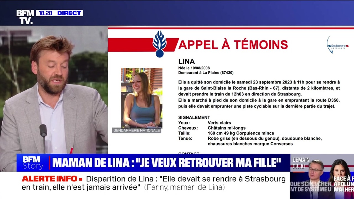 Disparition de Lina, 15 ans, dans le Bas-Rhin : cet élément crucial pour la suite de l’enquête