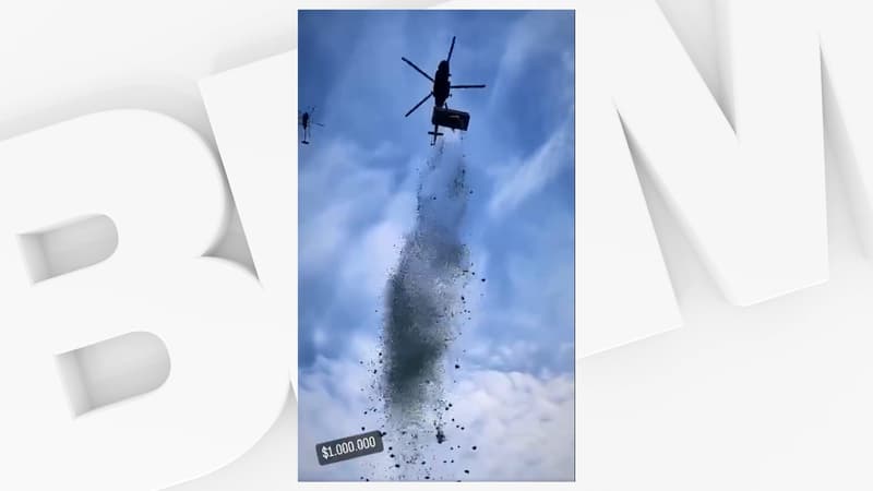 Un influenceur tchèque a jeté 900.000 euros en billets depuis un hélicoptère