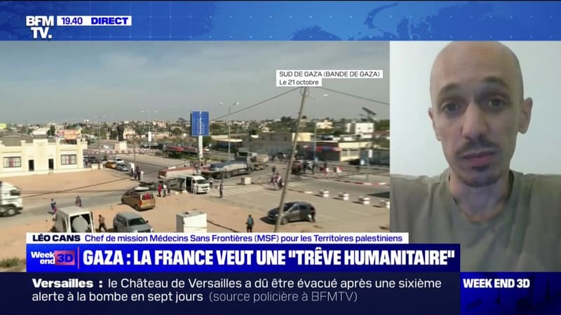 Aide humanitaire livrée à Gaza: “20 camions, c’est totalement dérisoire. Ca ne va rien changer à la situation humanitaire” selon Léo Cans, chef de mission à Médecins sans frontières