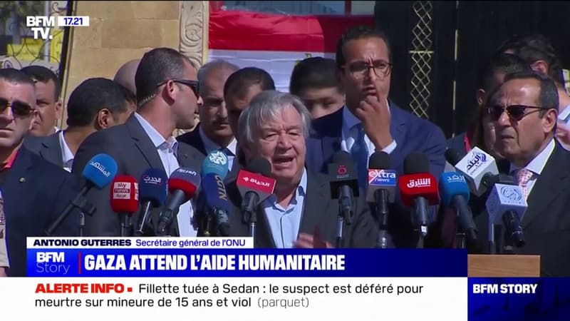 Antonio Guterres appelle au passage “le plus vite possible” de l’aide humanitaire à Gaza