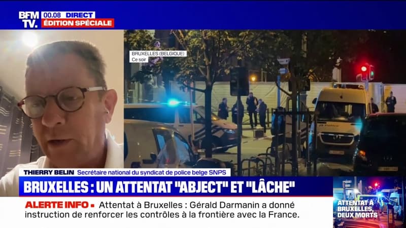 Attentat à Bruxelles: le suspect a été “identifié” mais “pas encore interpellé”, selon Thierry Belin (secrétaire national du syndicat de police belge SNPS)