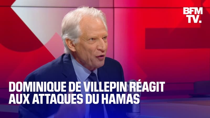 Dominique de Villepin réagit aux attaques du Hamas et aux bombardements d’Israël sur Gaza