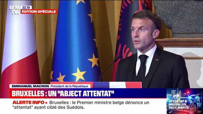 Emmanuel Macron: “Bruxelles fut frappée à nouveau par une attaque terroriste islamiste (…) Notre Europe est bousculée”