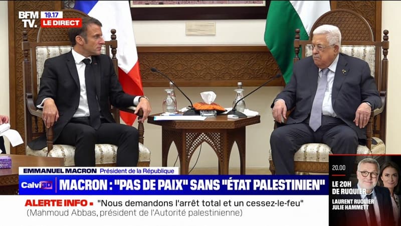 Emmanuel Macron: “Il n’y aura pas de paix durable s’il n’y a pas la reconnaissance assumée du peuple palestinien et de ses autorités d’un État d’Israël”