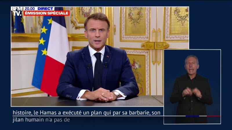 Emmanuel Macron: “Israël a connu samedi l’attaque terroriste la plus tragique de son histoire (…) un déchaînement de cruauté absolue”
