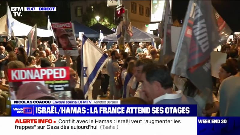 Israël: plusieurs familles d’otages manifestent dans les rues d’Ashdod