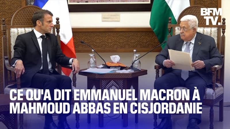 “Je vois, j’entends les souffrances des populations civiles à Gaza”: les propos d’Emmanuel Macron à Mahmoud Abbas, président de l’Autorité palestinienne