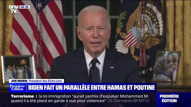 Joe Biden: “Le Hamas et Poutine ont ceci en commun: ils veulent anéantir une démocratie voisine”