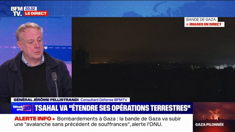 Opérations terrestres élargies à Gaza: “Israël dispose d’un avantage tactique important” pour “frapper de nuit”, explique le général Jérôme Pellistrandi