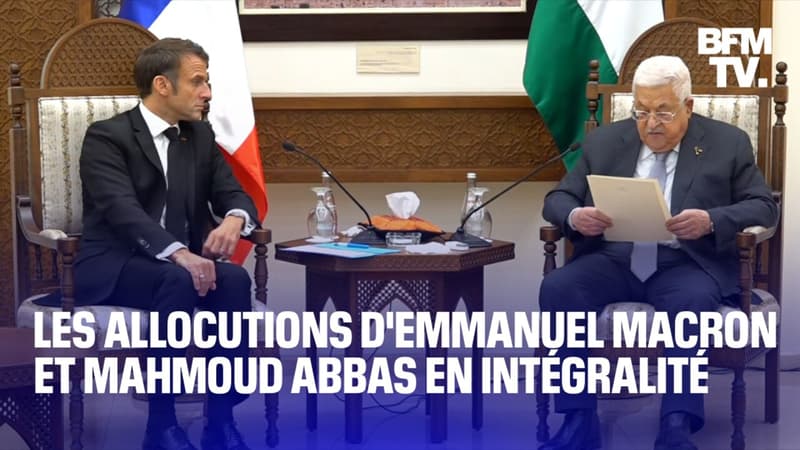 “Une vie palestinienne vaut une vie française, qui vaut une vie israélienne”Les allocutions d’Emmanuel Macron et Mahmoud Abbas en intégralité
