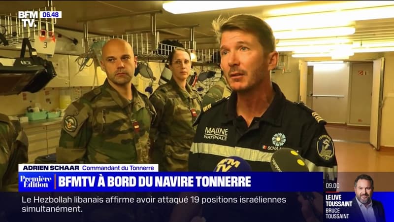BFMTV à bord du porte-hélicoptère “Tonnerre” envoyé en Méditerranée pour soutenir les hôpitaux de Gaza