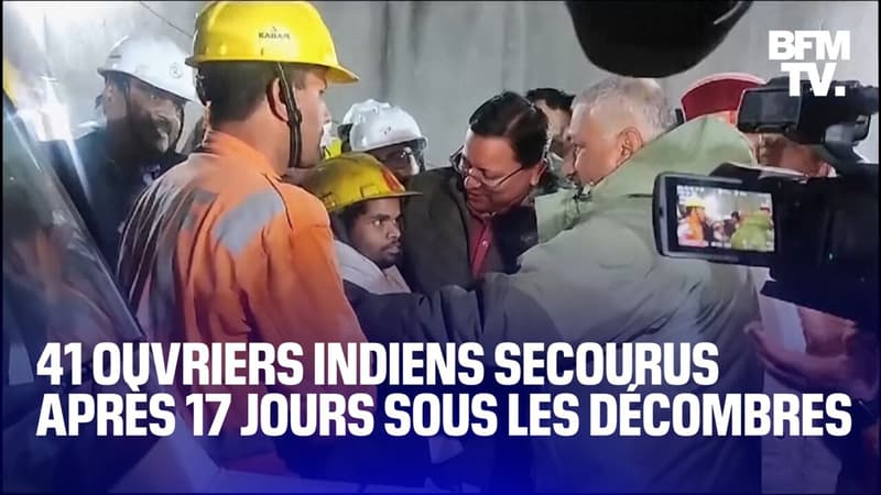 Inde: 41 ouvriers secourus après 17 jours sous les décombres d’un tunnel effondré