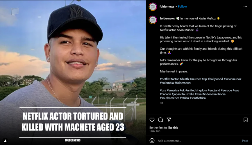 Kevin Muñoz : l’acteur vu sur Netflix et Apple TV retrouvé mort et torturé à 23 ans